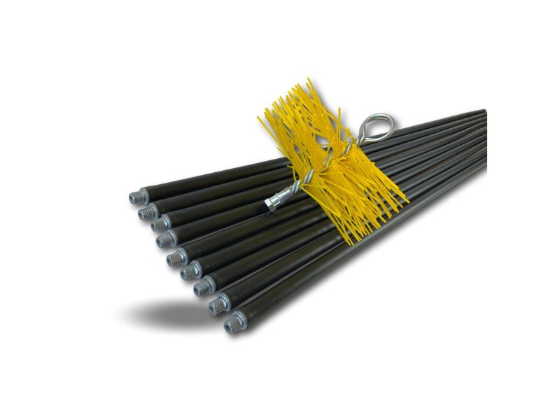 Kit ramonage classique conduit gainé | Hérisson synthétique | 9 cannes | 9*1,4m – Image 3