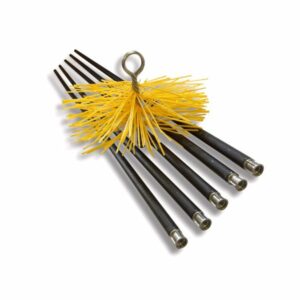 Alternative view of Kit de ramonage conduits gainés | Brosse hérisson synthétique | 7 mètres en 5 cannes de 1,40 m