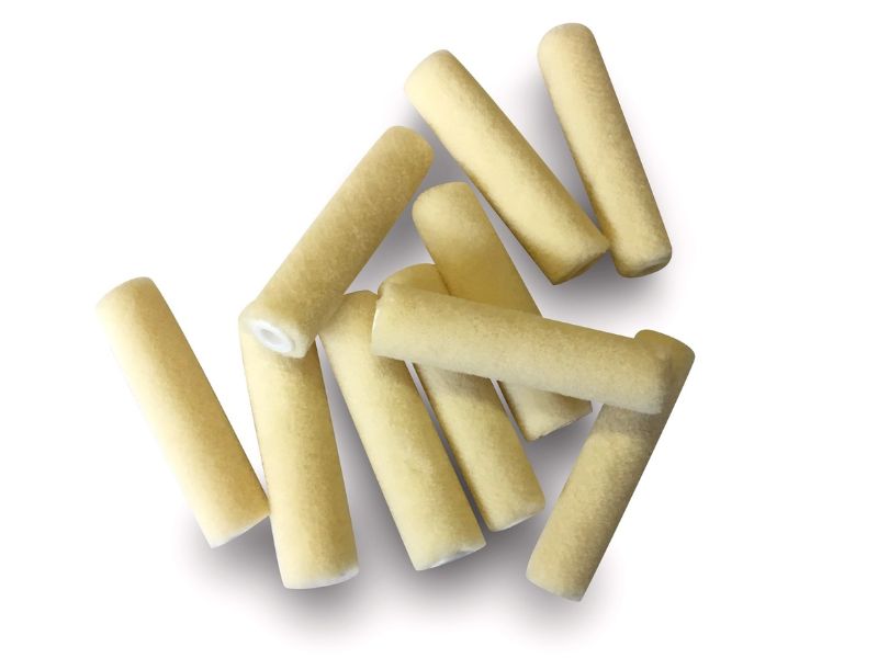 Pack 10 manchons mini rouleaux pattes de lapin laqueur | Velours ou Polyamide 100 mm – Image 2
