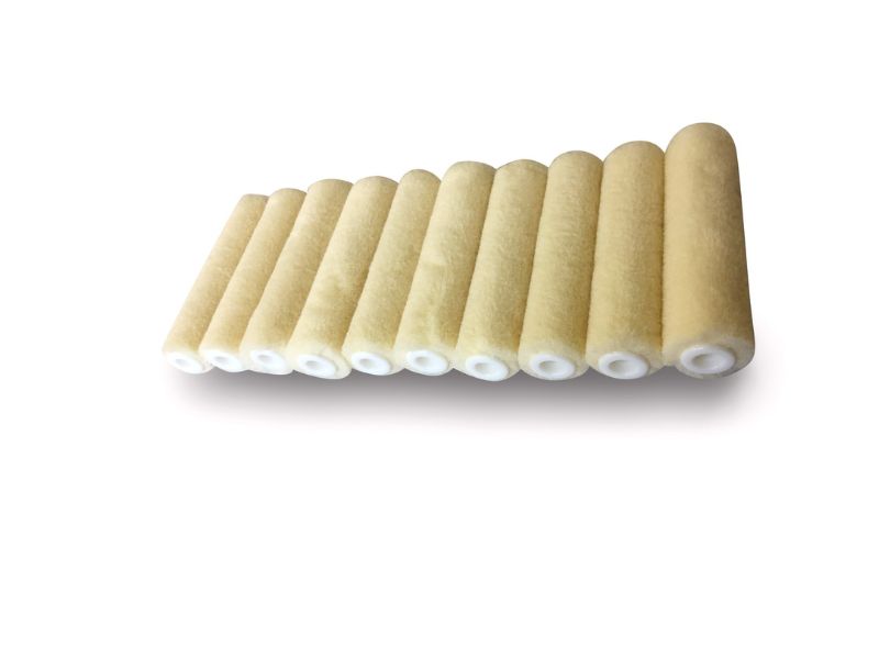 Pack 10 manchons mini rouleaux pattes de lapin laqueur | Velours ou Polyamide 100 mm – Image 4