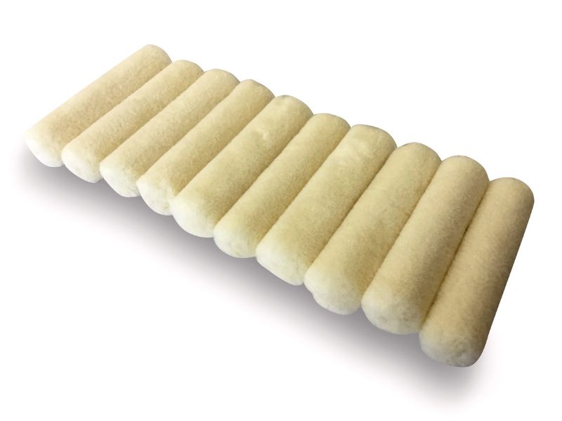 Pack 10 manchons mini rouleaux pattes de lapin laqueur | Velours ou Polyamide 100 mm – Image 5