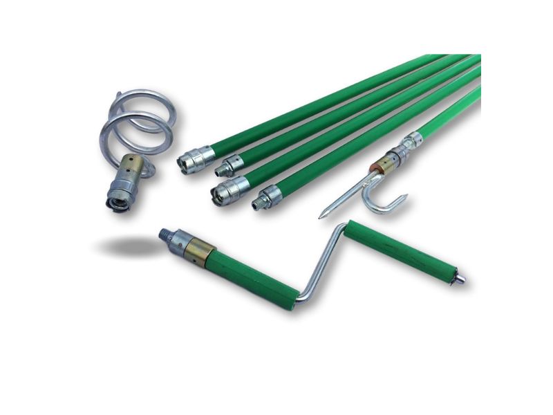 Kit cannes curage canalisations | Ø 45 à 100 mm | Cannes vertes Kiblok 6,60 m | 2 accessoires – Image 9
