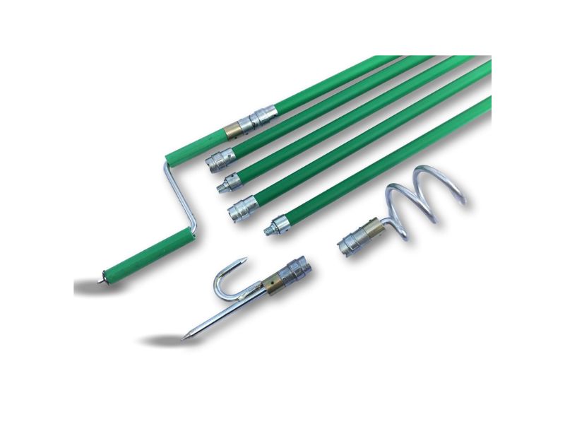 Kit cannes curage canalisations | Ø 45 à 100 mm | Cannes vertes Kiblok 6,60 m | 2 accessoires – Image 8
