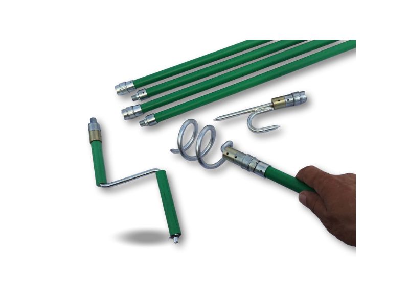 Kit cannes curage canalisations | Ø 45 à 100 mm | Cannes vertes Kiblok 6,60 m | 2 accessoires – Image 7