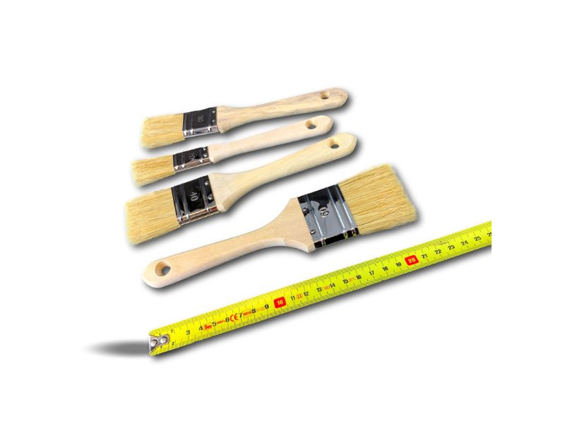 4 pinceaux plats type queue de morue | Soie synthétique | Vernir laquer lisser – Image 6