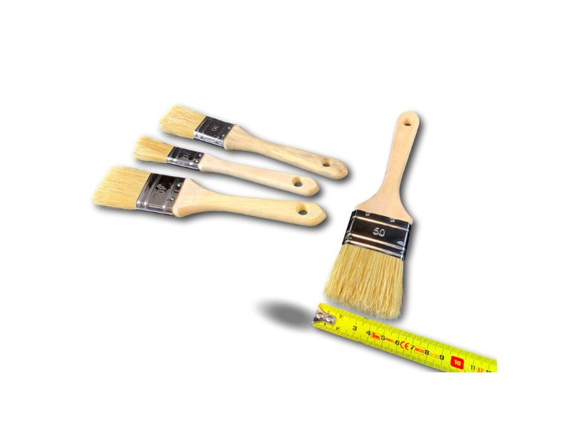 4 pinceaux plats type queue de morue | Soie synthétique | Vernir laquer lisser – Image 7