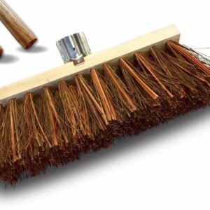 Balai de cantonnier piassava - Spécial goudron et surfaces chaudes - Douille métal boulonnée