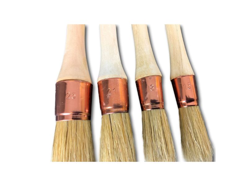 8 pinceaux plats et ronds qualité hyper pro | 100 % soie | Vernir laquer lisser – Image 4