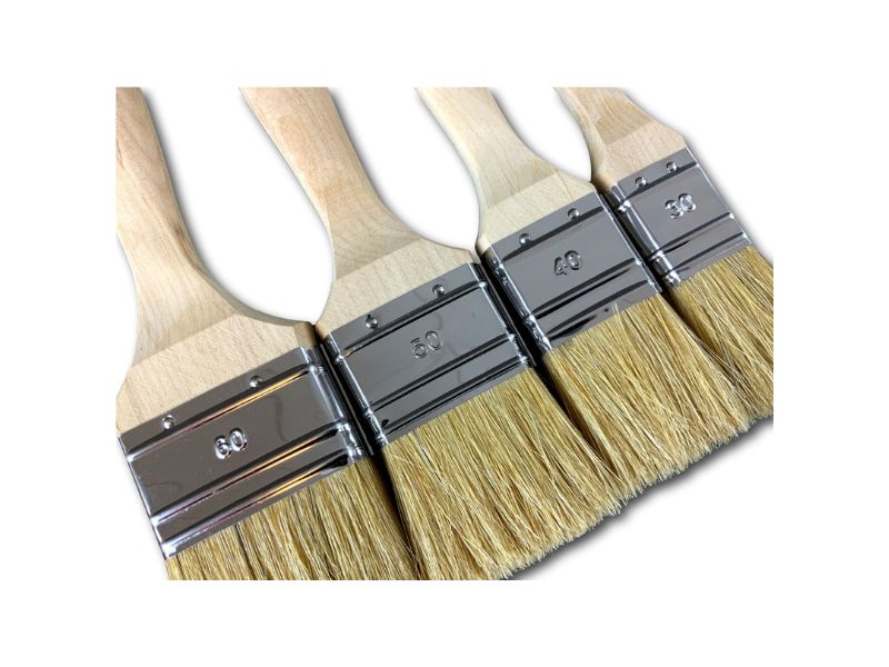 8 pinceaux plats et ronds qualité hyper pro | 100 % soie | Vernir laquer lisser – Image 5