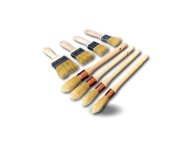 8 pinceaux plats et ronds qualité hyper pro | 100 % soie | Vernir laquer lisser – Image 6