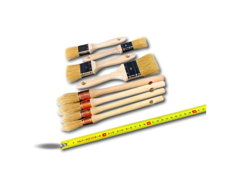 8 pinceaux plats et ronds qualité hyper pro | 100 % soie | Vernir laquer lisser – Image 7
