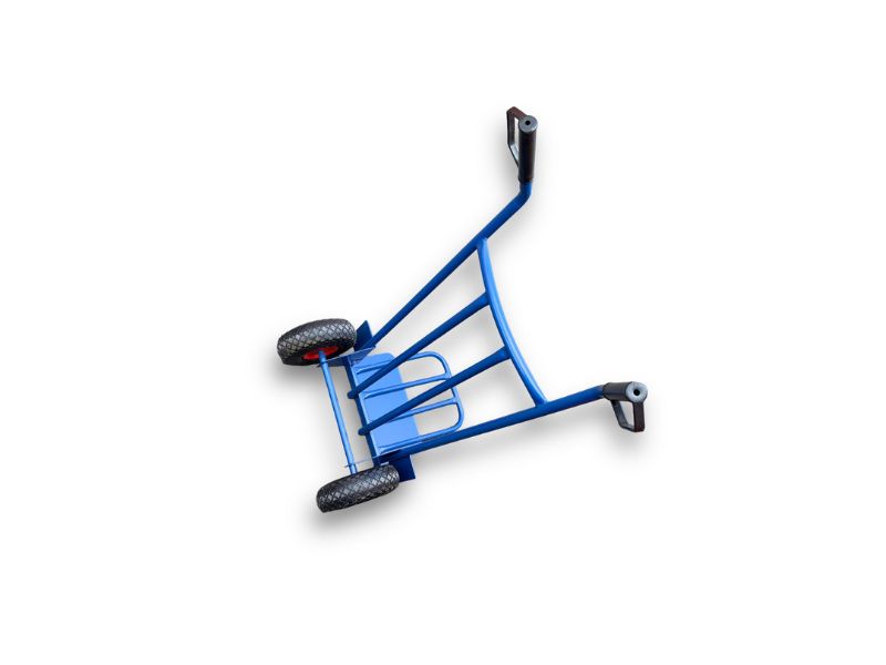 Chariot diable bleu | Charge 180 kg | Plateau pivotant repliable – Image 5