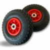 Set de 2 roues gonflables pneumatiques Ø 260 mm * 75 mm | Axe alésage 16 mm * 85 mm