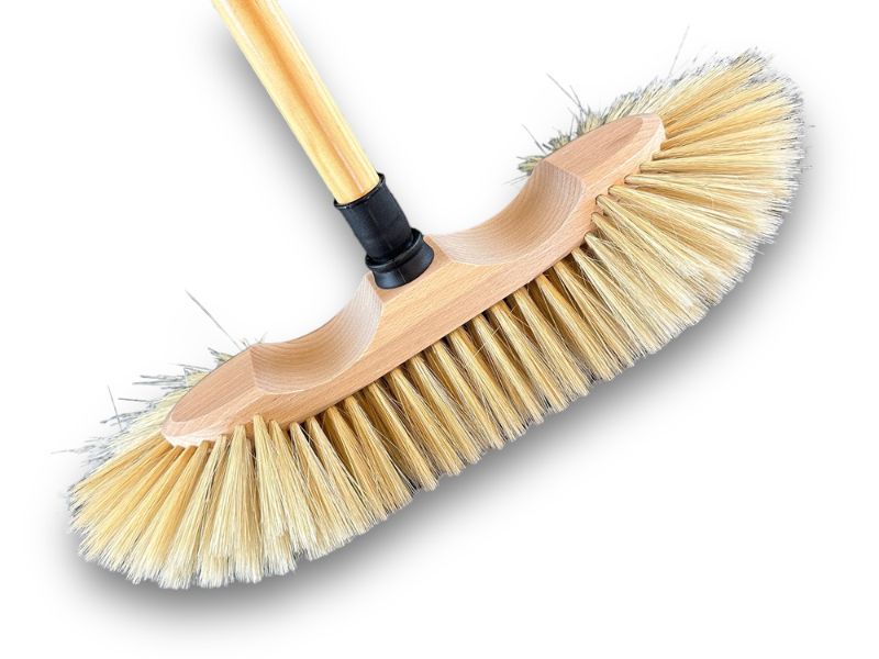 Balais ménage demi-tête | Garnissage soie blanche 65 mm – Image 2