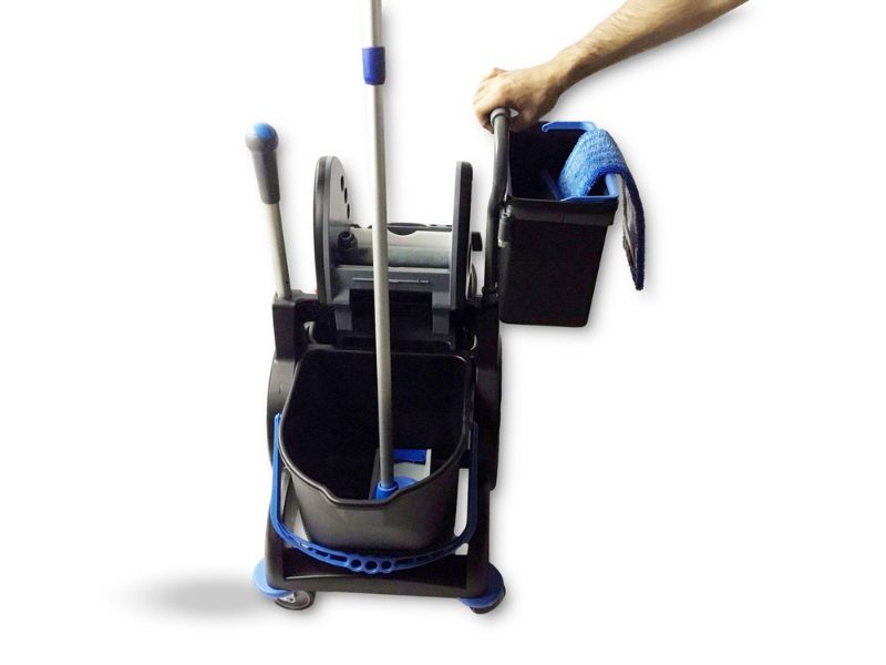 Chariot de nettoyage Giotto black | 2 x 15 litres | Avec balai à frange – Image 4