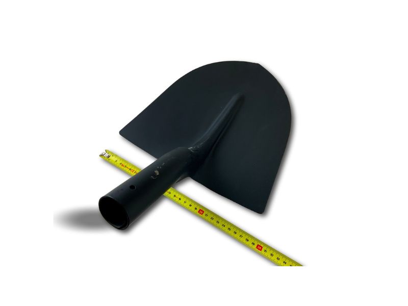 Pelle de maçon | Manche de 130 cm en bois | Bout rond col de cygne acier – Image 6