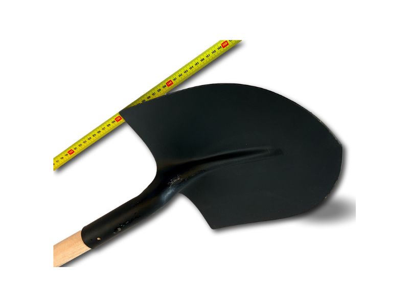 Pelle de maçon | Manche de 130 cm en bois | Bout rond col de cygne acier – Image 7