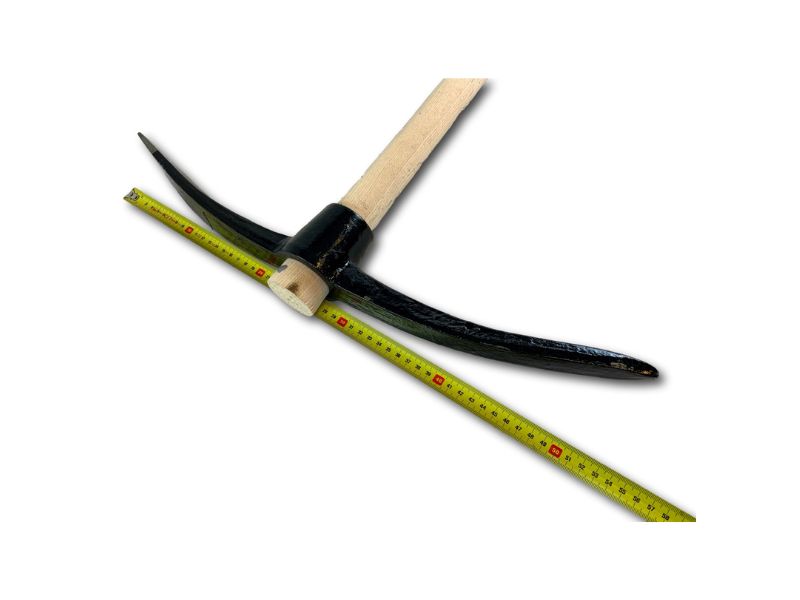Pioche terrassier | Manche 90 cm bois | Panne acier forgé avec pointe et langue – Image 6