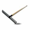 Rateau 16 dents recourbées | Manche 150 cm en bois | Tête acier | Largeur 40 cm