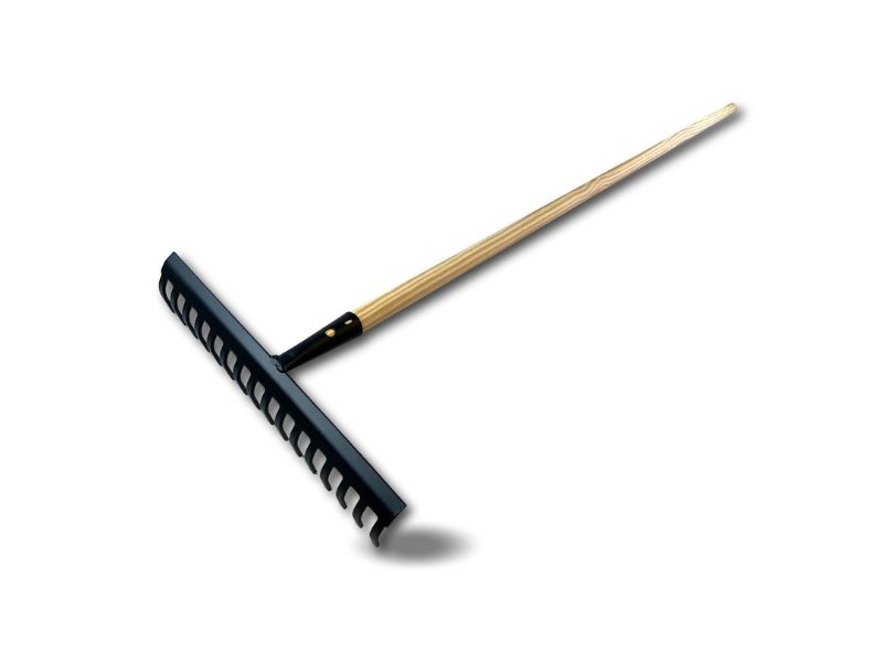 Rateau 16 dents recourbées | Manche 150 cm en bois | Tête acier | Largeur 40 cm – Image 3