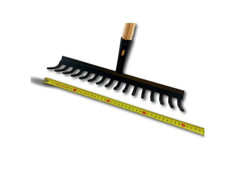 Rateau 16 dents recourbées | Manche 150 cm en bois | Tête acier | Largeur 40 cm – Image 6