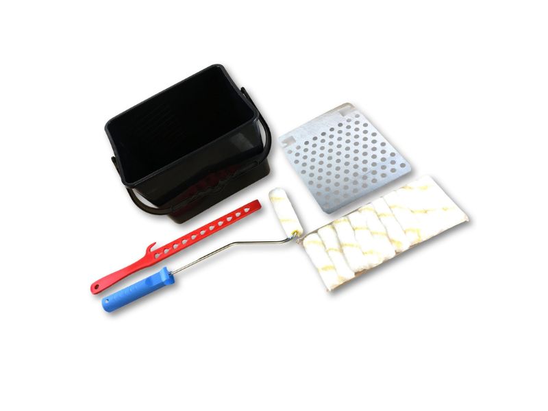 Kit peinture | 11 rouleaux pattes lapin | Monture Seau Mélangeur Grille – Image 2