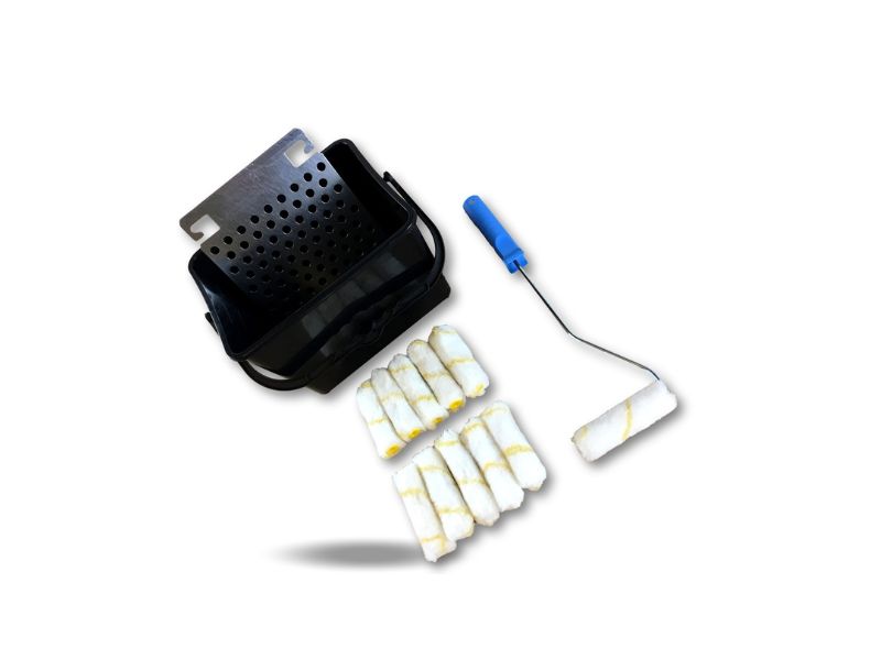 Kit peinture | 11 rouleaux pattes lapin | Monture Seau Mélangeur Grille – Image 3