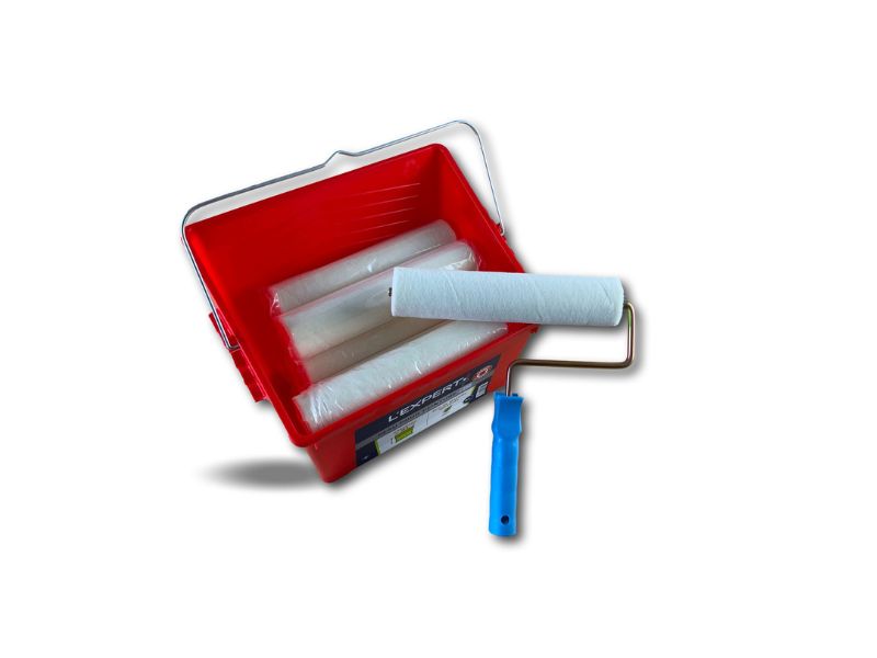 Pack peinture Velours | 10 manchons 250 mm à vis | 1 monture | Seau – Image 3