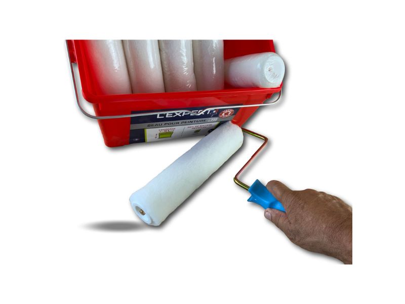Pack peinture Polyester court | 10 manchons 250 mm à vis | 1 monture | Seau – Image 4