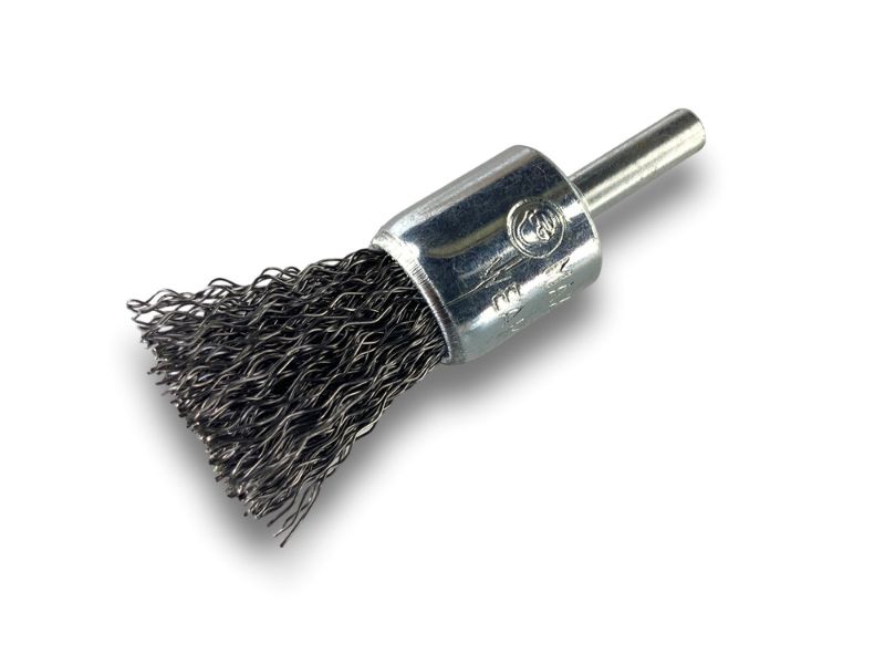 Brosse en bout sur tige | Forme pinceau | Fil ACIER dur | Diamètres variés