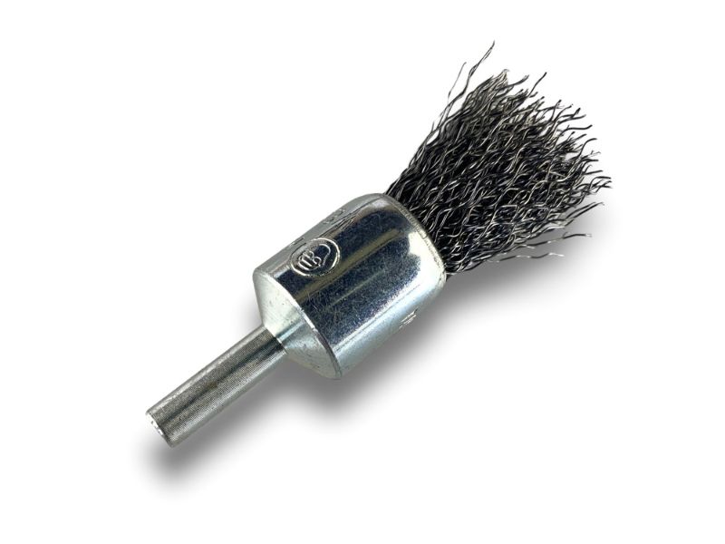 Brosse en bout sur tige | Forme pinceau | Fil ACIER dur | Diamètres variés – Image 3