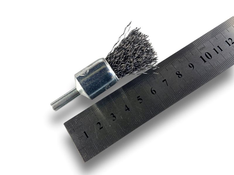 Brosse en bout sur tige | Forme pinceau | Fil ACIER dur | Diamètres variés – Image 6