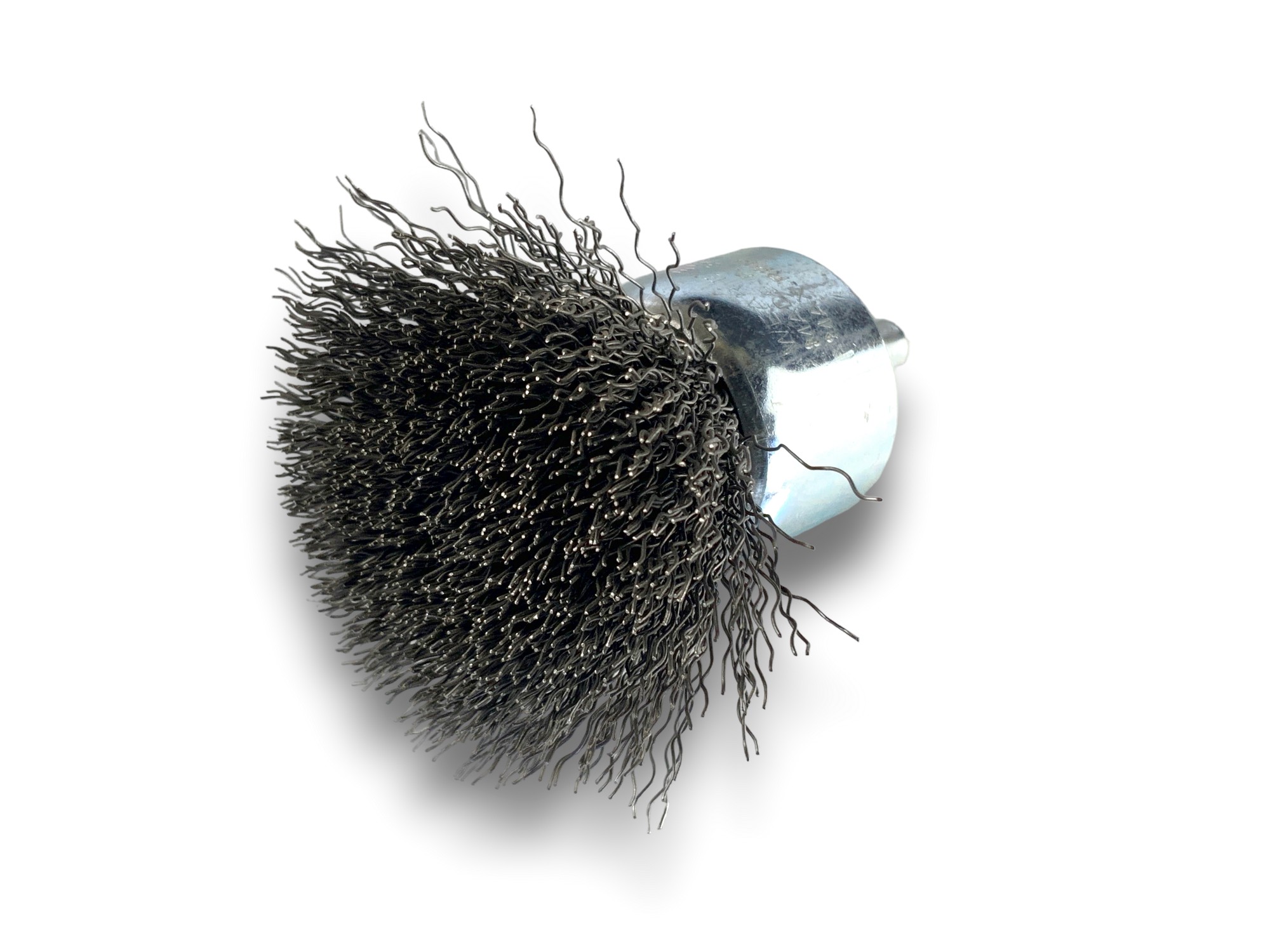 Brosse en bout sur tige | Fil ACIER 0,40 mm | Forme demi-spère | Ø 28 mm – Image 3