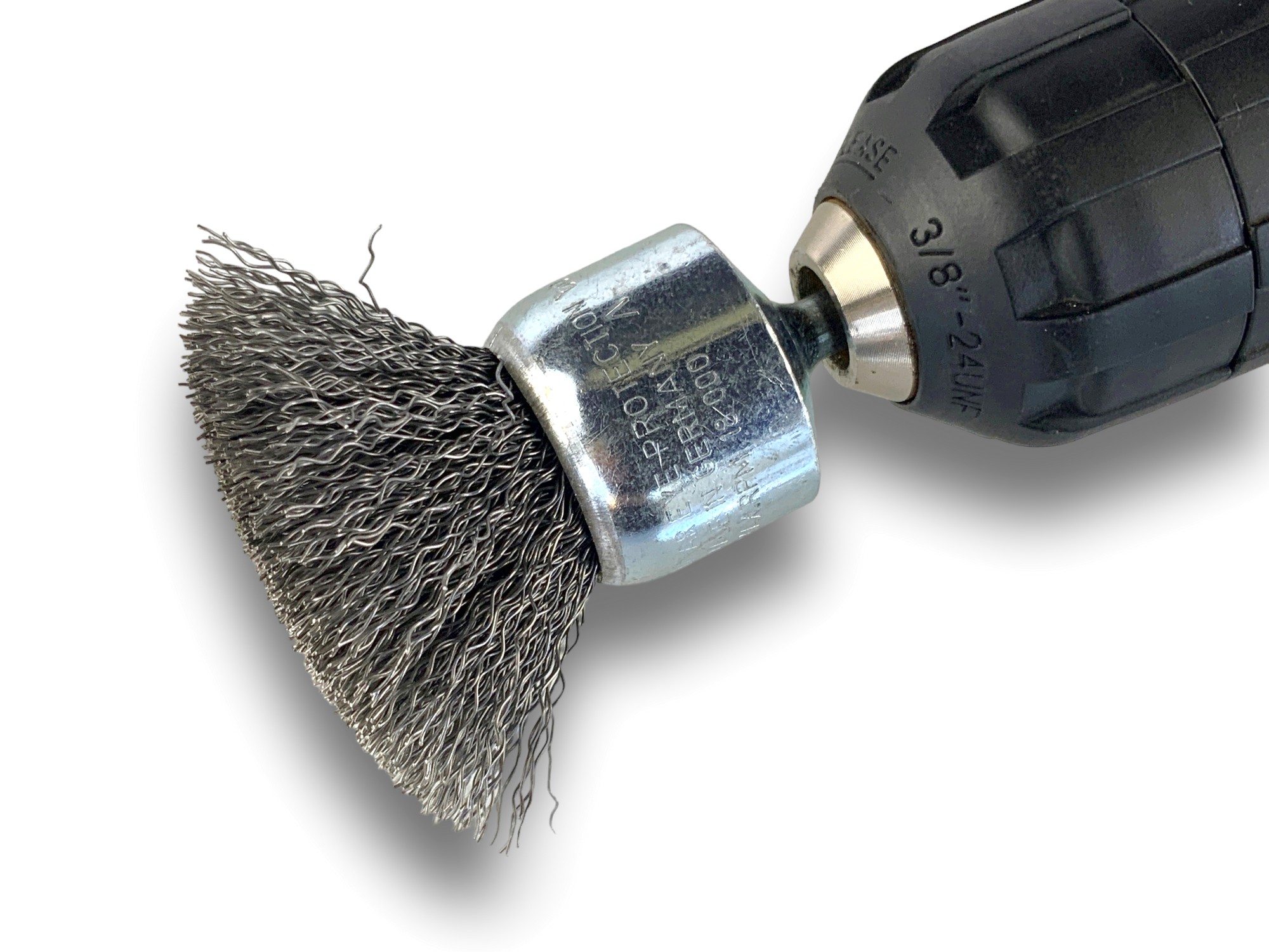 Brosse en bout sur tige | Fil ACIER 0,40 mm | Forme demi-spère | Ø 28 mm – Image 5