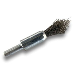 Alternative view of Brosse en bout sur tige | Fil INOX dur | Forme pointe | Diamètres variés