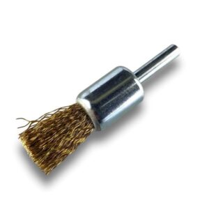 Brosse en bout sur tige | Forme pinceau | Fil LAITON dur | Diamètres variés