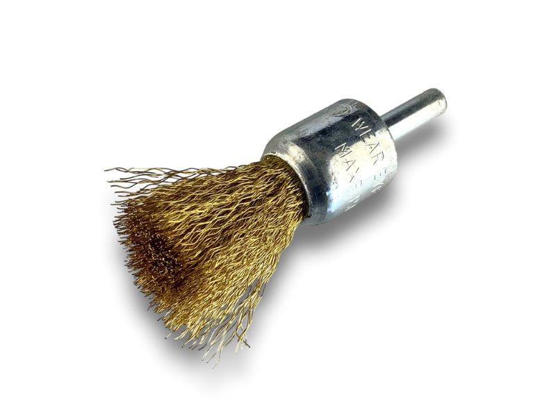 Brosse en bout sur tige | Forme pinceau | Fil LAITON souple | Diamètres variés – Image 2
