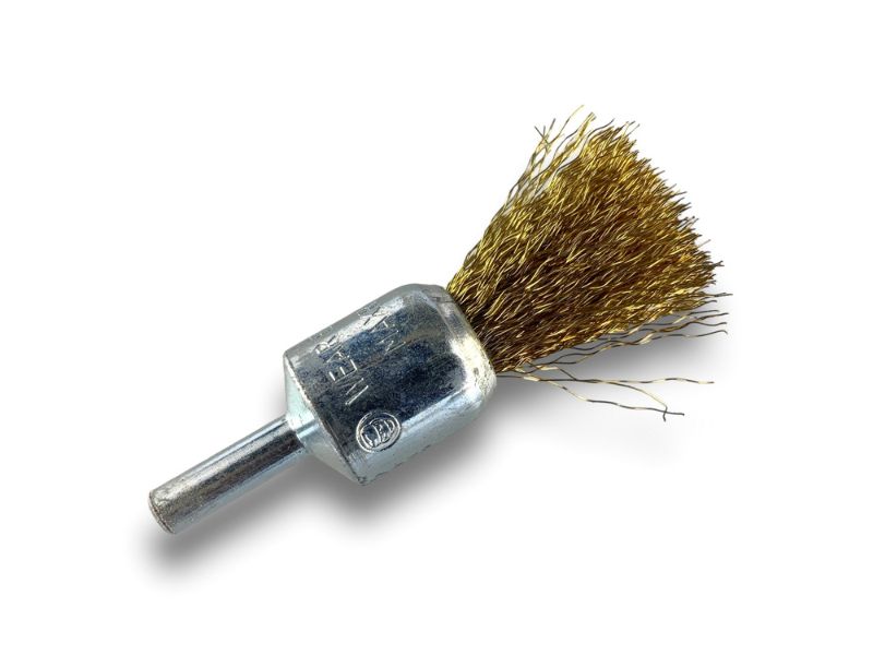 Brosse en bout sur tige | Forme pinceau | Fil LAITON souple | Diamètres variés – Image 3