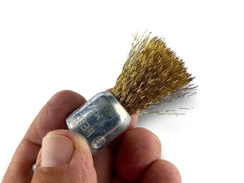 Brosse en bout sur tige | Forme pinceau | Fil LAITON souple | Diamètres variés – Image 5