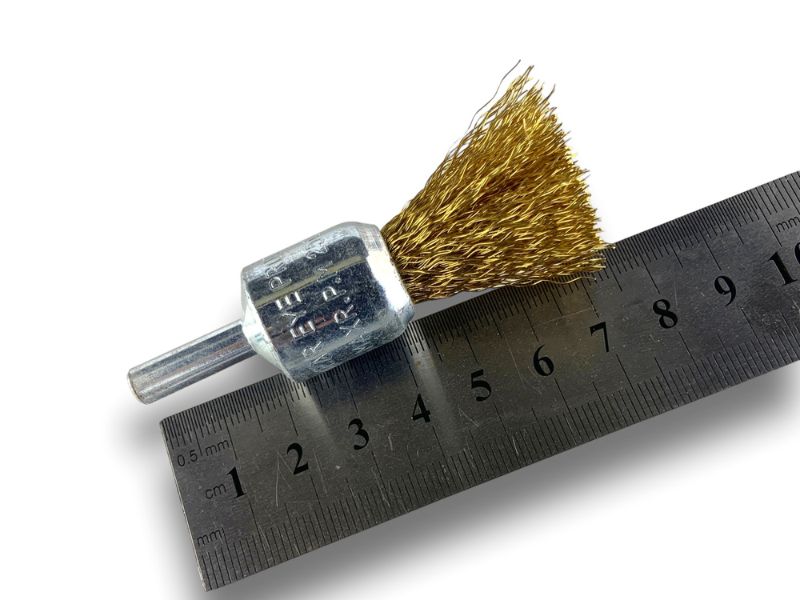 Brosse en bout sur tige | Forme pinceau | Fil LAITON souple | Diamètres variés – Image 6