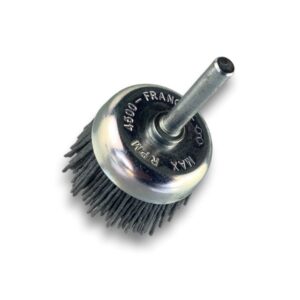 Brosse Circulaire sur Tige | NYLON abrasif grain 120 | Diamètres variés