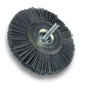 Brosse circulaire sur tige Ø 100 mm 1/2/3 rangs | NYLON abrasif grain 120