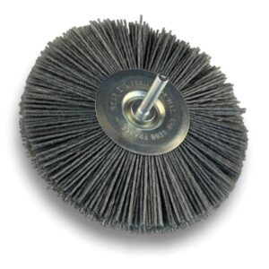 Brosse circulaire sur tige Ø 120 mm 1/2/3 rangs | NYLON abrasif grain 80