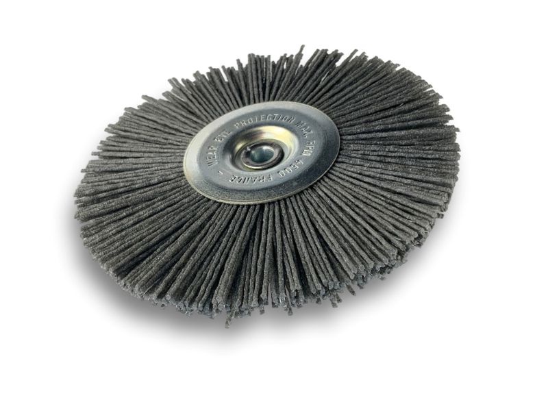 Brosse circulaire sur tige Ø 120 mm 1/2/3 rangs | NYLON abrasif grain 80 – Image 3