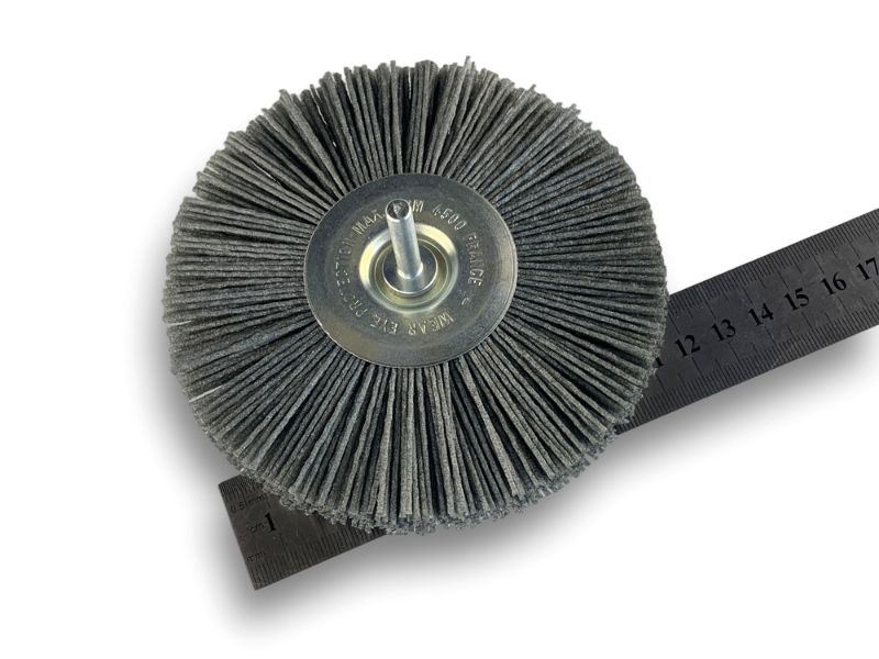 Brosse circulaire sur tige Ø 120 mm 1/2/3 rangs | NYLON abrasif grain 80 – Image 7