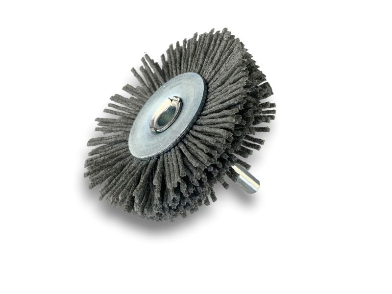 Brosse circulaire sur tige Ø 60 mm 1/2/3 rangs | NYLON abrasif grain 80 – Image 2