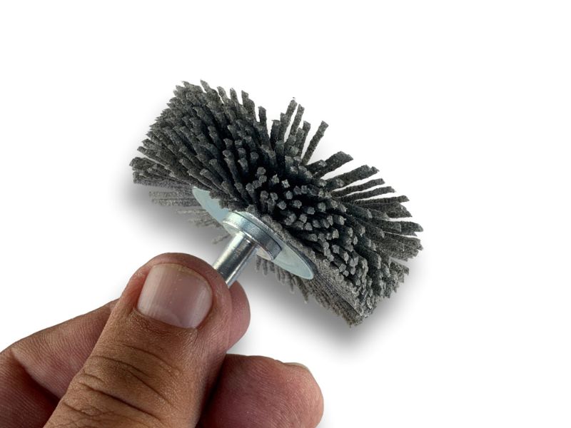 Brosse circulaire sur tige Ø 60 mm 1/2/3 rangs | NYLON abrasif grain 80 – Image 4