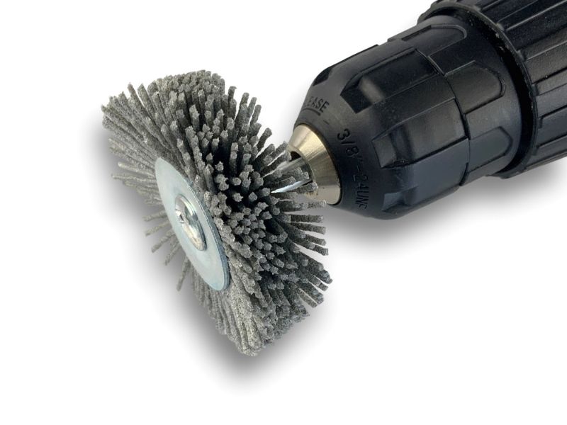 Brosse circulaire sur tige Ø 60 mm 1/2/3 rangs | NYLON abrasif grain 80 – Image 5