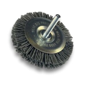Brosse circulaire sur tige Ø 75 mm 1/2/3 rangs | NYLON abrasif grain 80