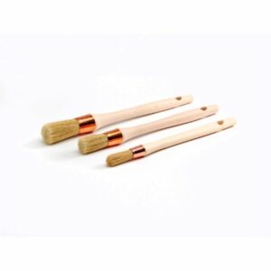 Alternative view of Lot Pinceaux de pouce - Brosse ronde soie blanche - Peinture rénovation volets moulure plinthe